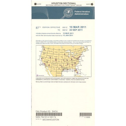 FAA Chart: VFR Sectional HOUSTON SHOU (Current Edition)