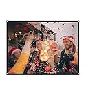 60 Inch 16:9 HD Projector Screen Portable Foldable Anti-Crease White Projector Curtain Projection Screen 4:3 Indoor Outdoor Projector Movies Screen
