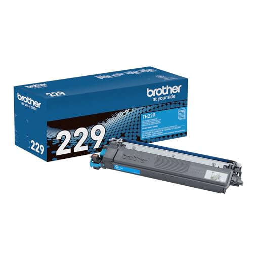Brother Genuine TN229C Cyan Standard Yield Printer Toner Cartridge - Print up to 1,200 Pages(1)