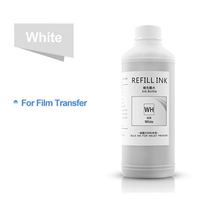 SYLCYS 1000ml White Sediment-Free DTF Ink for XP600 DX7 DX5 5113 1430 I1600 I3200 WF4720 XP600 L805 L1800 Printers