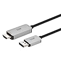 Monoprice DisplayPort 1.4 Cable to 8K HDMI - 8K@60Hz, Up to 32.4Gbps Bandwidth, 32AWG, 6 Feet, Black