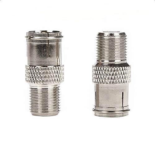 TLS.eagle RG6 Compression F Type Connector Quick Push on Coax Cable Adapter Nickel Plated Pack of 5