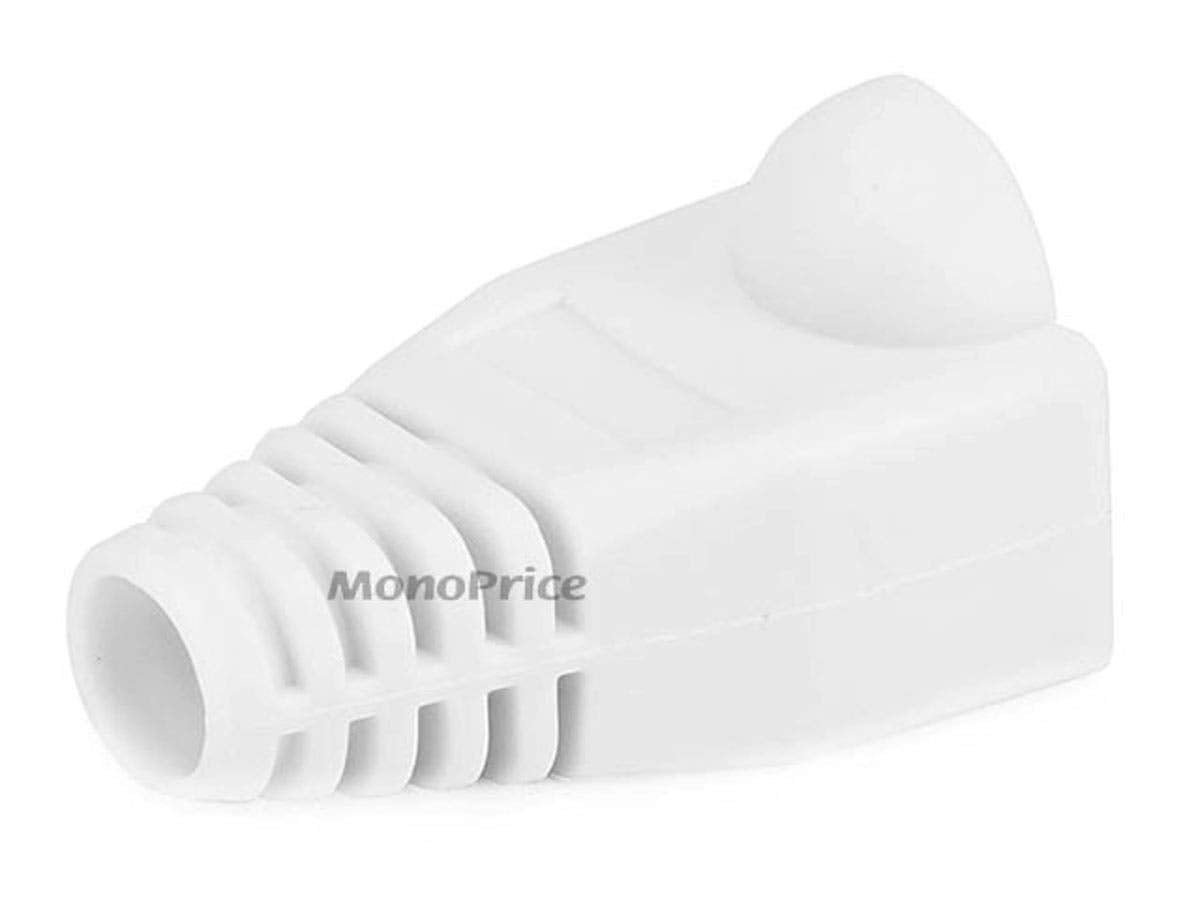 Monoprice [50pcs] RJ-45 Color Coded Strain Relief Boots - White