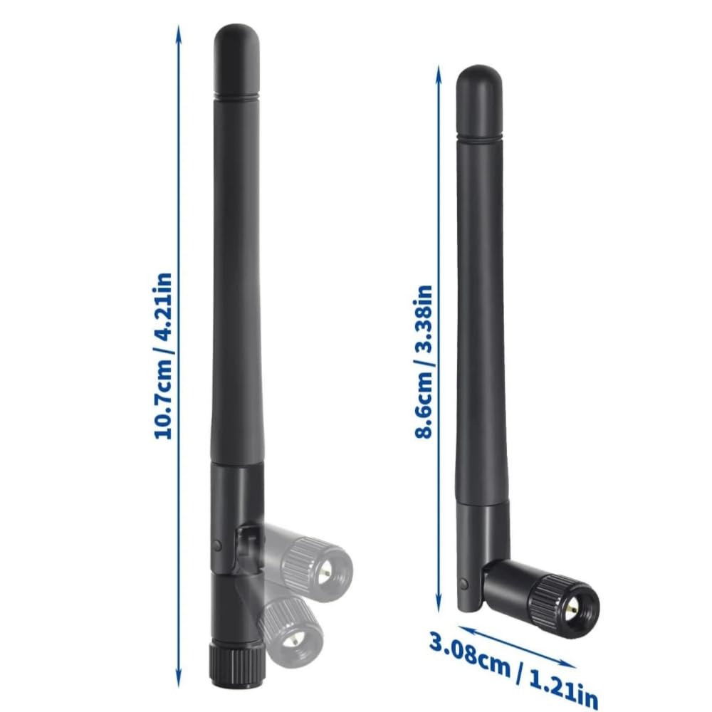 2X Dual Band WiFi 2.4GHz 5GHz 5.8GHz 8dBi SMA Male (pin in Center) Antenna for Wireless Video Security IP Camera Recorder Surveillance Recorder Truck