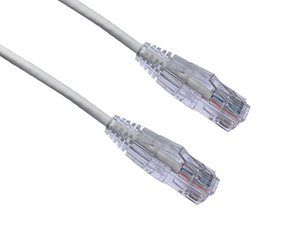 Axiom 15FT CAT6A BENDNFLEX Ultra-Thin SNAGLESS Patch Cable 650MHZ (White)