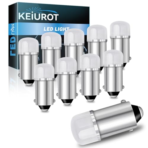 GZMD Keiurot 44 47 755 Bulb BA9S Pinball Led Bulbs, 6V/6.3V AC/DC 10Pack