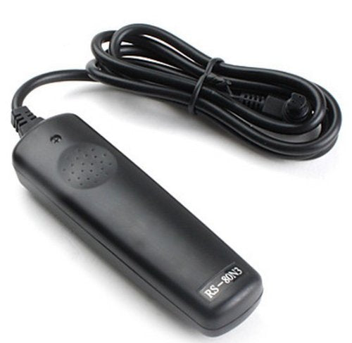 RS-80N3 Remote Switch Shutter Release Cord for Canon EOS D30, D60, 5D, 6D, 7D, 10D, 20D, 20Da, 30D, 40D, 50D, EOS 5D Mark III Digital SLR Camera