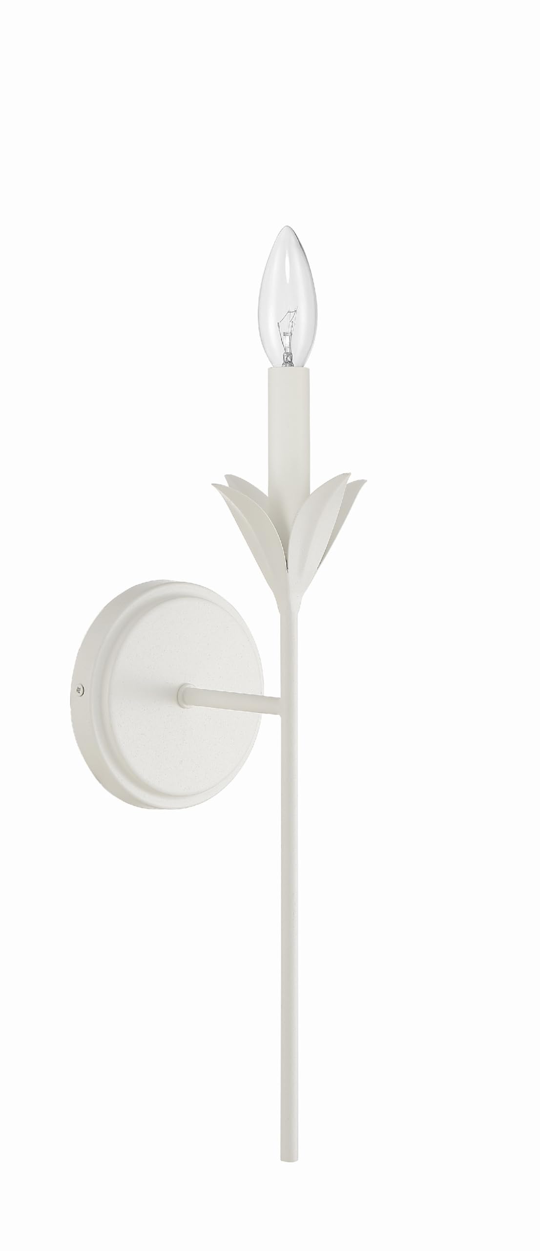 Crystorama Broche 6'' Matte White Sconce