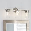 allen + roth 3-Light Vallymede Brushed Nickel Bathroom Vanity Light