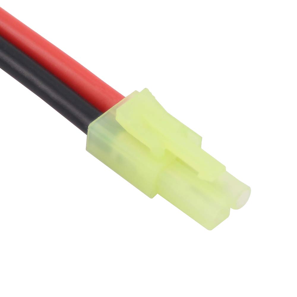 5pcs Compatible with Micro Mini-Tamiya Male Connector Adapters Wire with 10cm 14awg Silica Gel Cable(BDHI-48)