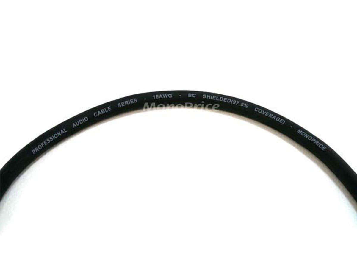 Monoprice XLR Male to RCA Male Cable - 6 Feet - Black with E21Gold Plated Connectors | 16AWG Shielded Twisted Pair Oxygen-Free Copper Braid Conductors - Premier Series