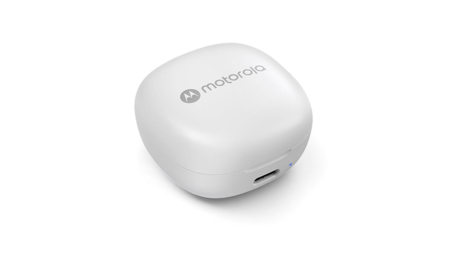 Motorola Moto Buds 105 True Wireless Bluetooth Earbuds with ENC, 21H Playtime, Touch Controls, IPX5 Water Resistance, Compact Charging Case