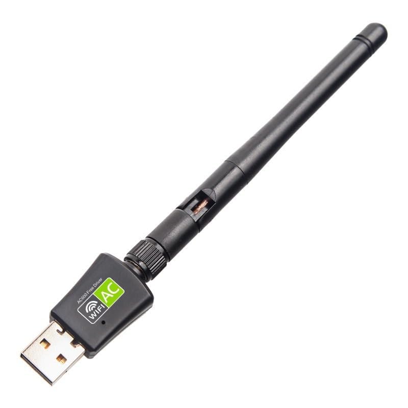USB WiFi Adapter 600Mbps Wireless Card Network Dongle for PC Laptop Desktop with High Gain 5dBi Antenna Dual Band 802.11a 2.4GHz 150Mbps 5GHz 433Mbps