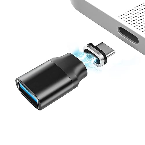 AUCON USB C to USB Adapter, USB C to USB 3.0 Magnetic Adapter Compatible with MacBook Pro USB Hub Keyboard U Disk 5 Gbps Data Transmission