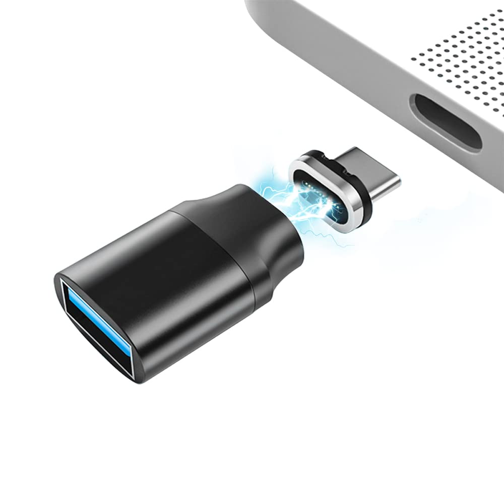 AUCON USB C to USB Adapter, USB C to USB 3.0 Magnetic Adapter Compatible with MacBook Pro USB Hub Keyboard U Disk 5 Gbps Data Transmission