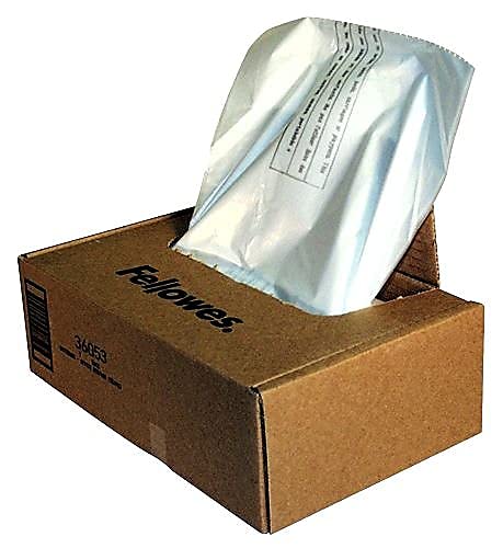 Fellowes 36053 Shredder Bags, 9 Gal, F/99CI,90S, 15-Inch x14-Inch x30-Inch, 100/CT,CL