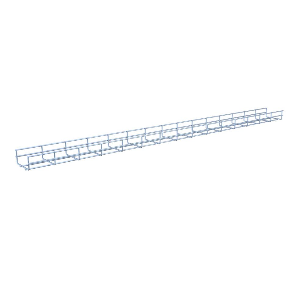NavePoint Wire Mesh Cable Tray, Electro Zinc Plated, Silver Steel, 1.97 x 3.94 x 59.06 inch, 2-Pack
