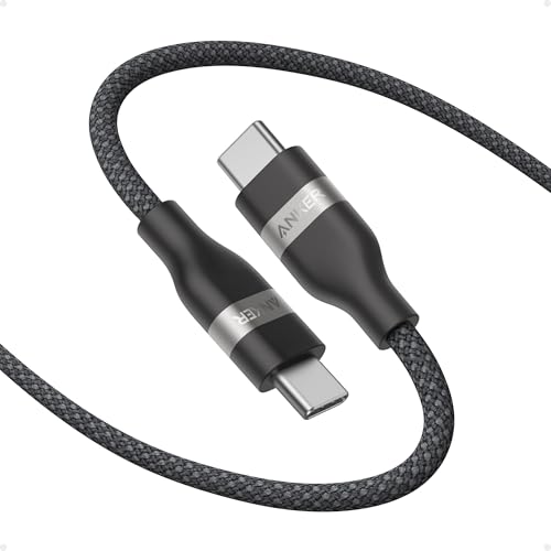 Anker Nano USB C Cable, 240W Flexible Multi-Color Braided Cord, Fast Charging Type C Charger for iPhone 17 Series, MacBook Pro and More (Black, 6ft)