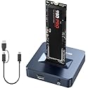 ACASIS NVME SSD Reader Adapter, Aluminium Alloy Housing Fast Heat Dissipation, NVME to USB Docking Station, M.2 SSD to USB Adapter 10Gbps, Support M.2