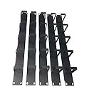 QiaoYoubang (5 Pack) 1U 5 D-Ring Cable Manager - 19 Inch Horizontal Rack Mount Metal Server Rack Wire Management