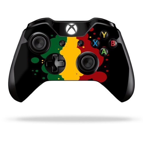MightySkins Skin Compatible with Microsoft Xbox One or One S Controller - Rasta Flag | Protective, Durable, and Unique Vinyl wrap Cover | Easy