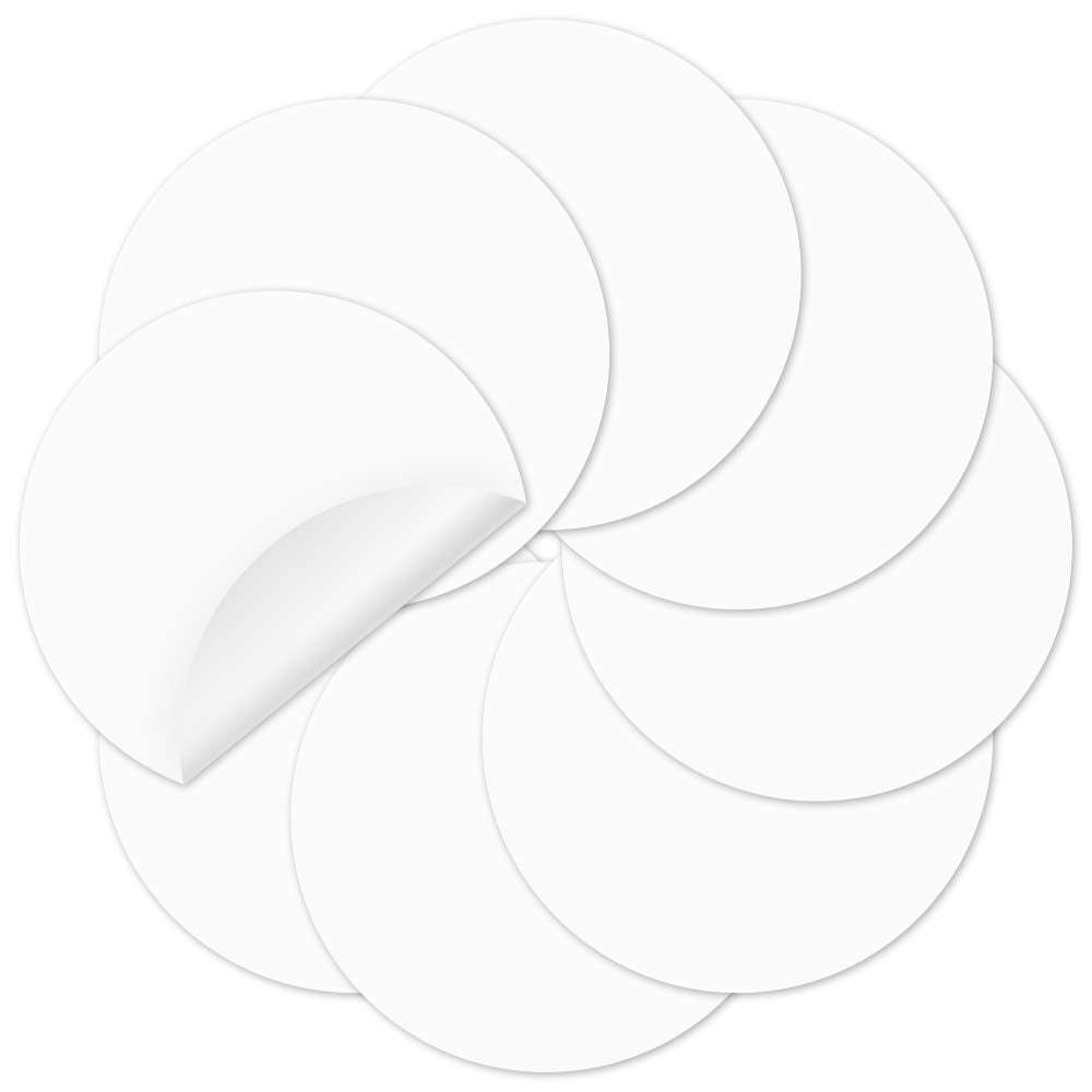 White Dry Erase Dots Circles for Tables Dry Erase Spots for Desks, 8 Pcs