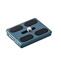 Fotopro 50mm arca Swiss Plate with 1/4 Inch Screw Universal Quick Release Plate for DSLR Camera Tripod Ball Head QAL-50 (Blue)