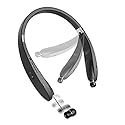 Neckband Wireless HiFi Sound Headset w Retractable Earbuds Premium Earphones Headphones Hands-Free Mic [Folding] for Amazon Fire HD 10, 8, Kindle DX…