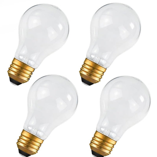 IWOPAN 60 Watt Incandescent Light Bulbs, Dimmable, 60W Equivalent, A19 Light Bulbs,E26 Base, Ideal for Dining Room Hallway Sconce 4PACK
