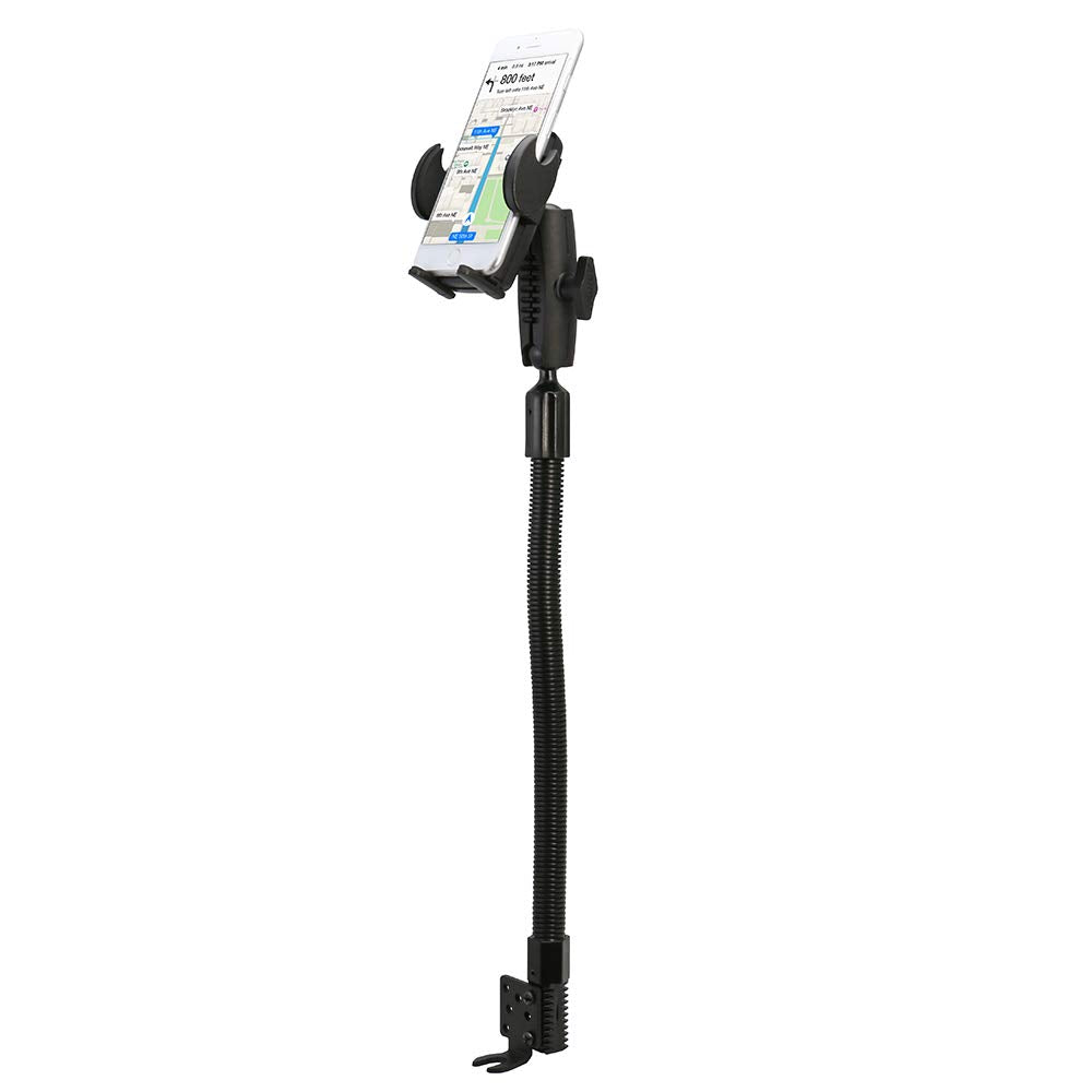 ARKON Mounts Mega Grip Car Phone Holder with Seat Rail Mount | for Cars & Trucks | Fully Adjustable | Flexible 22" Gooseneck Arm | Sturdy Seat Rail