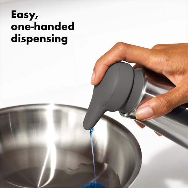 OXO Good Grips Stainless Steel Soap Dispenser, Kitchen and Bathroom Accessories