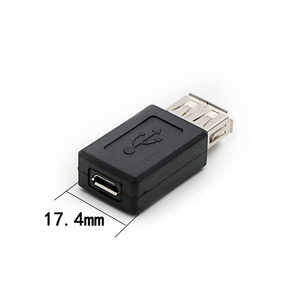 rgzhihuifz 3 Pack USB 2.0 A Female to USB Micro Female Adapter Converter