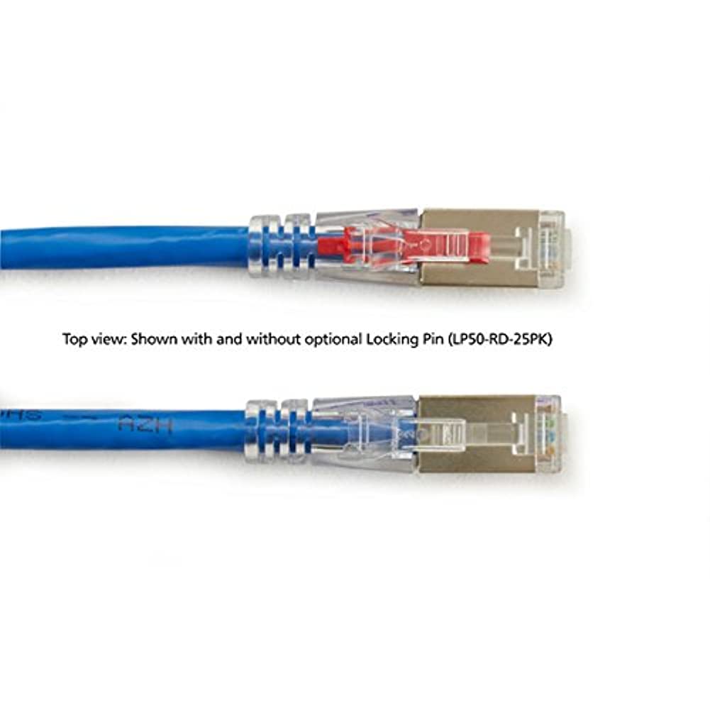 Black Box CAT6A 650-MHZ Stranded ETHERNET Patch Cable - Shielded (S/FTP), CM PVC, Locking