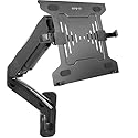 VIVO Height Adjustable Pneumatic Extended Arm Laptop Wall Mount, Full Motion Articulating Notebook Tray, Fits 10 to 15.6 inch Screen, Black