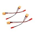 2pairs JST Male to XT60 Male/JST Female to XT60 Female Adapter with 10cm 4in 20awg Wire(BDHI-13)