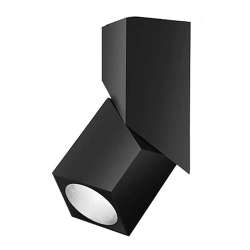 Yodaba LED Indoor Ceiling Spotlight 360°Adjustable Wall Light - Art DIY Spotlights -12W Cool White Light 6000K Ceiling Downlight -Surface Mounted COB