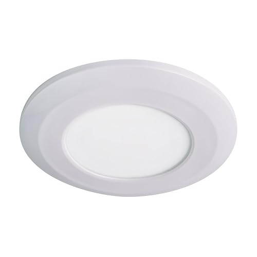 Armacost Lighting Wafer Thin LED Puck Light, Warm White Light (2700K), Brilliant White Finish 204411