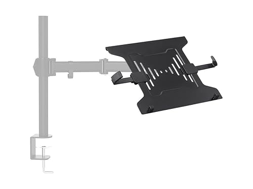 Monoprice Laptop Holder Attachment for Desk Mounts - Ideal for Work, Home, Office Laptops, Black - Workstream Collection