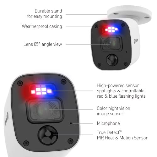 Swann SwannForce 1080p Full HD DVR Audio/Video Add-On Security Camera - PRO-1080MQB 2 Pack with Mic