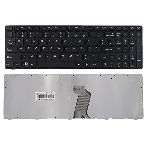 SUNMALL Keyboard Replacement with Frame Compatible with Lenovo Ideapad G580 G580A G585 G585A V580 V585 Z580 Z580A Z585 Z585A N580 N581 N585 N586