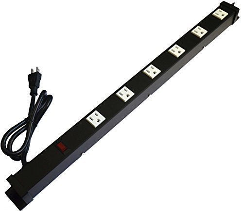 6 Outlets 3 Feet Power Cord 2 Feet Body Opentron OT2063 Heavy Duty Metal Surge Protector Power Strip with Mounting Parts - Free End Caps for Shipping