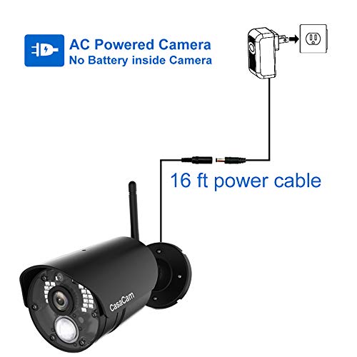 CasaCam GuardianCam Air | AC Powered 720p Night Vision Camera for VS802 and VS1002 Wireless Security System, Add-on Camera, Weather Proof, Two-Way