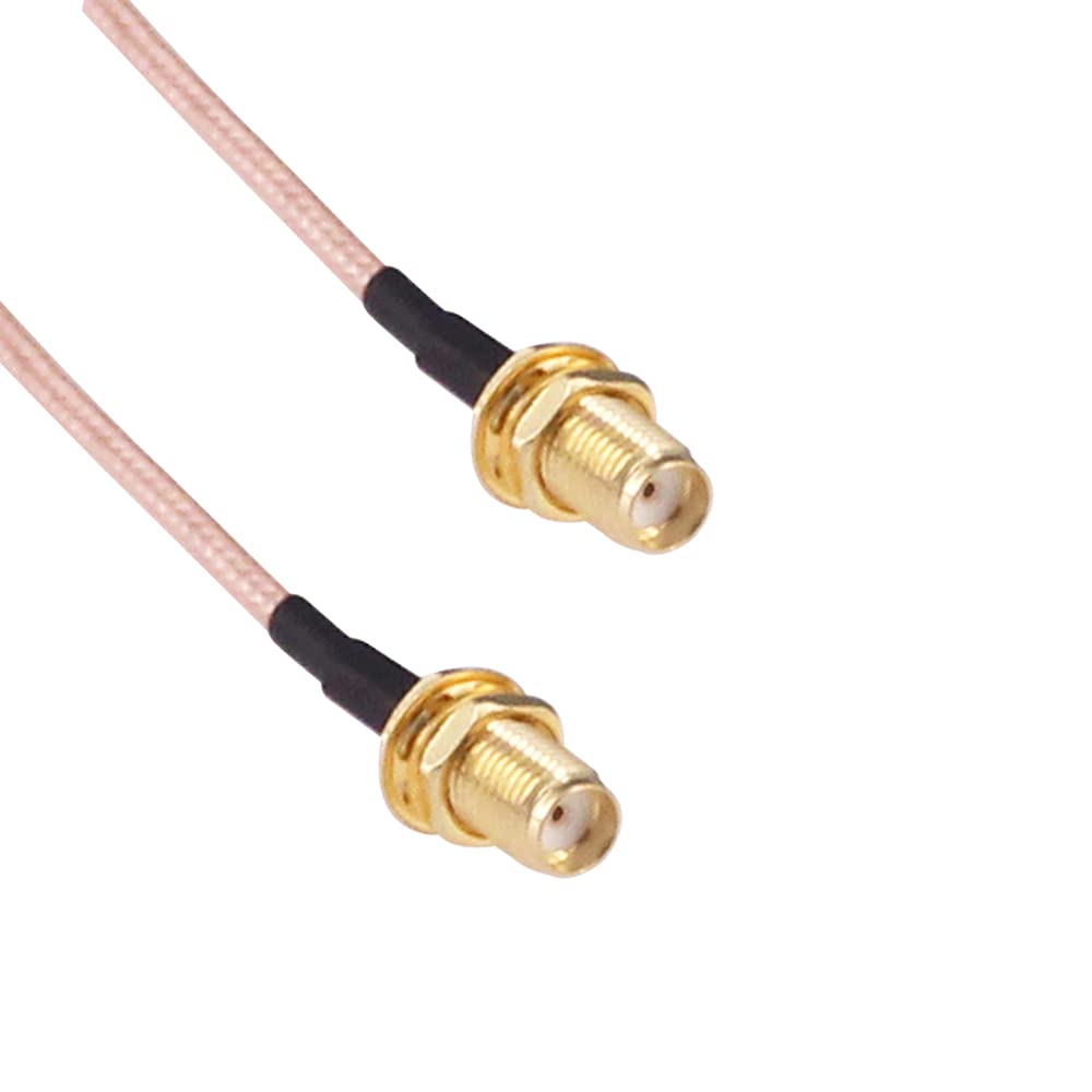 RFaha 3pcs RF coaxial Coax Assembly SMA Female to SMA Male Right Angle 15cm 6in FPV Antenna Extension Cable(F02-3)