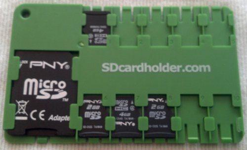 Micro SD Green Card Case, Holder, Organizer Credit Card Size Storage Device Beware of Chinese Knock Offs!!!