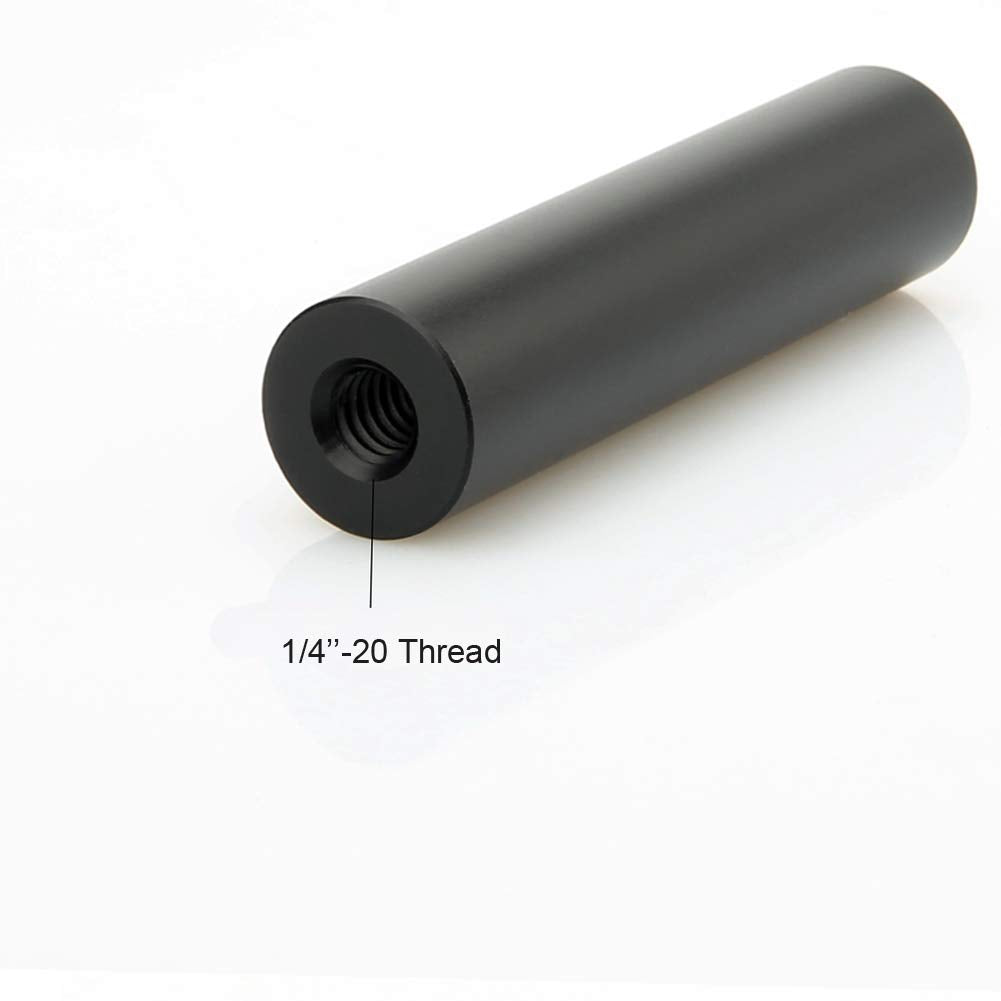 NICEYRIG 2.5 Inch 15mm Rod with 1/4’’-20 Threaded Holes for 15mm Railblock Support, Clamp Mount - 027