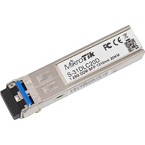 MikroTik S-31DLC20D Transceiver 1.25G DDM SFP 1310nm Dual LC Connector 20Km SM