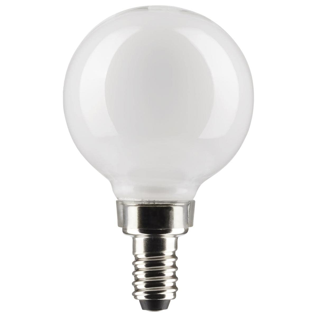 Satco 5.5-Watt LED E12 Light Bulb, 3000K, 15000 Hour Rating, Dimmable