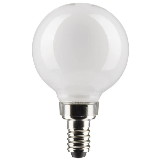 Satco 5.5-Watt LED E12 Light Bulb, 3000K, 15000 Hour Rating, Dimmable