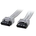 Coboc SC-SATA3-18-LL-SL 18" SATA III 6Gb/s Data Cable w/Latch Silver