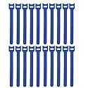 Kable Kontrol Reusable Cable Ties 20 Pack 7 Inch, Blue, Cable Management Ties, Cord Wraps for Electrical Cords, Wire Management for Organizing Home